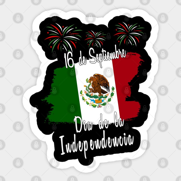 16 de Septiembre Dia de la Independencia Sticker by soccer t-shirts